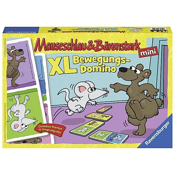 Mauseschlau & Bärenstark mini, XL Bewegungs-Domino (Kinderspiel)