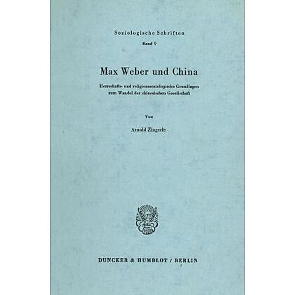 Max Weber und China., Arnold Zingerle