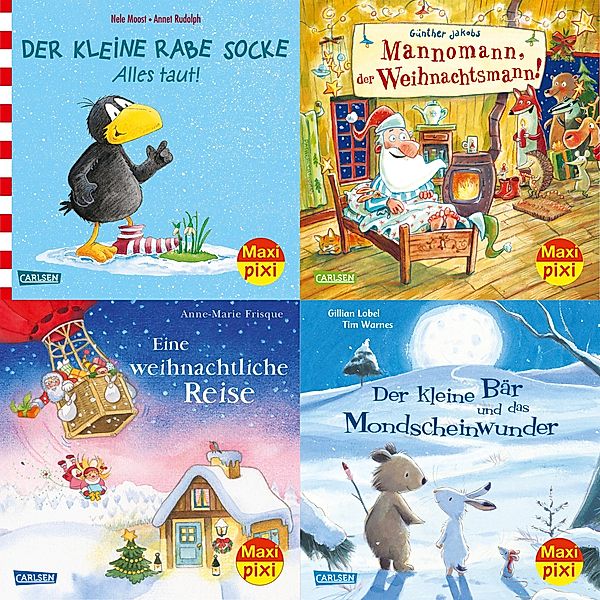 Maxi-Pixi-4er-Set 67: Winterzeit mit Maxi Pixi (4x1 Exemplar), Günther Jakobs, Anne-Marie Frisque, Anna Himmel, Nele Moost, Linda Chapman