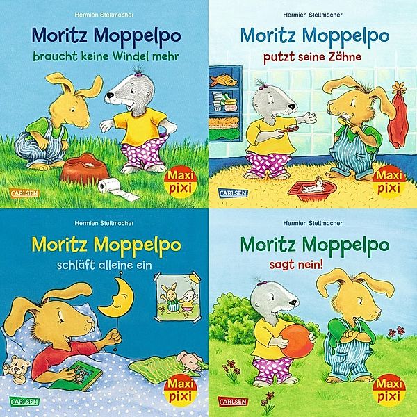 Maxi-Pixi-4er-Set 71: Moritz Moppelpo (4x1 Exemplar), Hermien Stellmacher