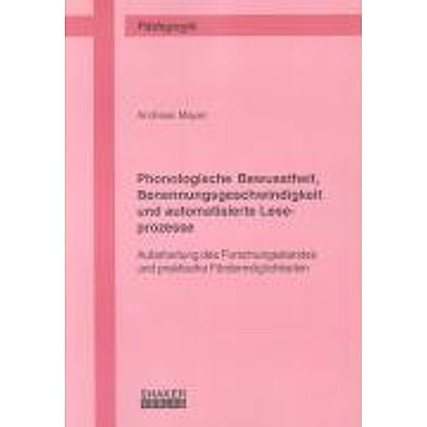 Mayer, A: Phonologische Bewusstheit, Benennungsgeschwindigke, Andreas Mayer