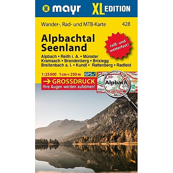 Mayr Wanderkarte Alpbachtal, Seenland XL 1:25.000