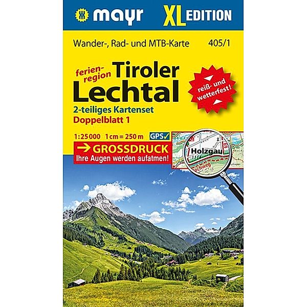 Mayr Wanderkarte Tiroler Lechtal XL (2-Karten-Set) 1:25.000