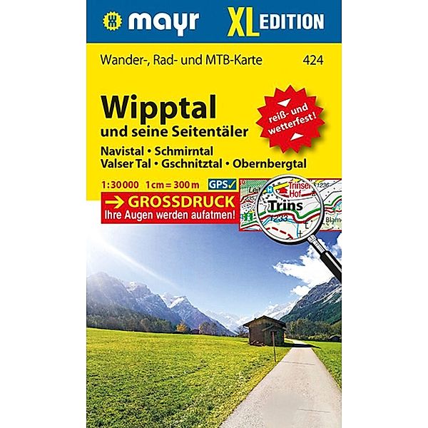 Mayr Wanderkarte / WM 424 / Wipptal und seine Seitentäler XL