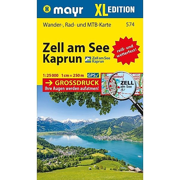 Mayr Wanderkarte Zell am See, Kaprun XL 1:25.000