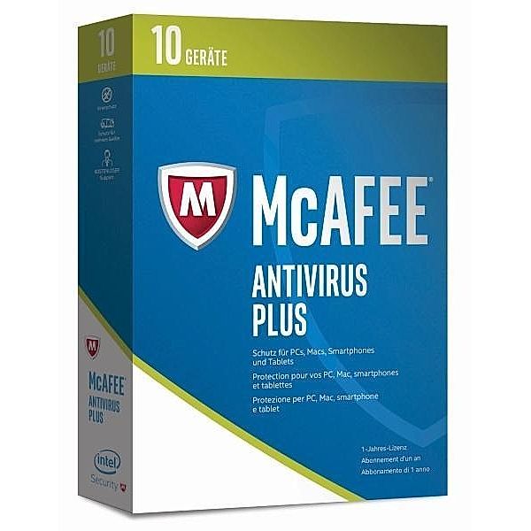 Mcafee 2017 Antivirus Plus 10 Geräte (Code In A Bo