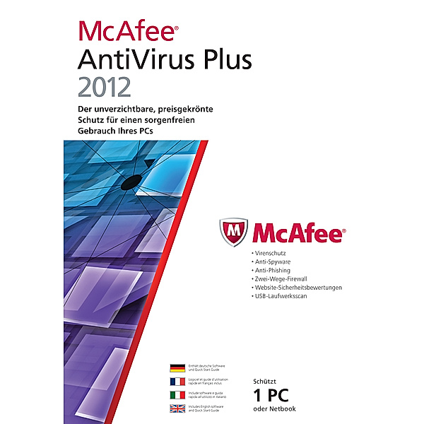 McAfee Antivirus 2012 1 User