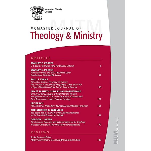 McMaster Journal of Theology and Ministry: Volume 16, 2014-2015 / McMaster Journal of Theology and Ministry Bd.16