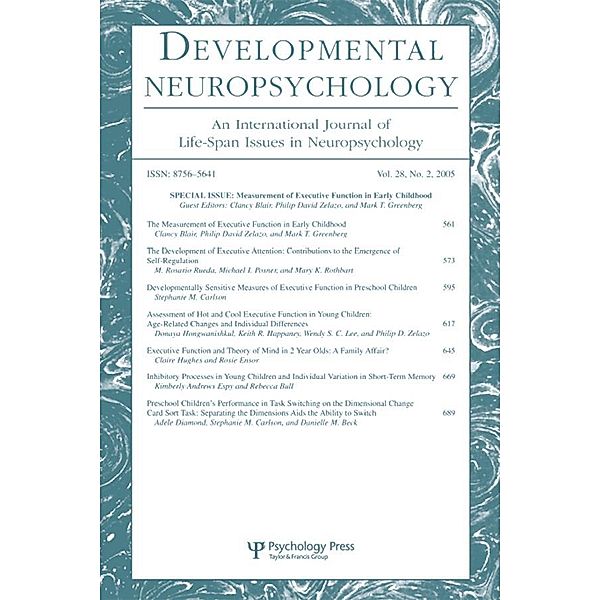 Measurement of Executive Function in Early Childhood