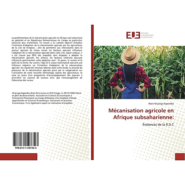 Mécanisation agricole en Afrique subsaharienne:, Alain Mujinga Kapemba