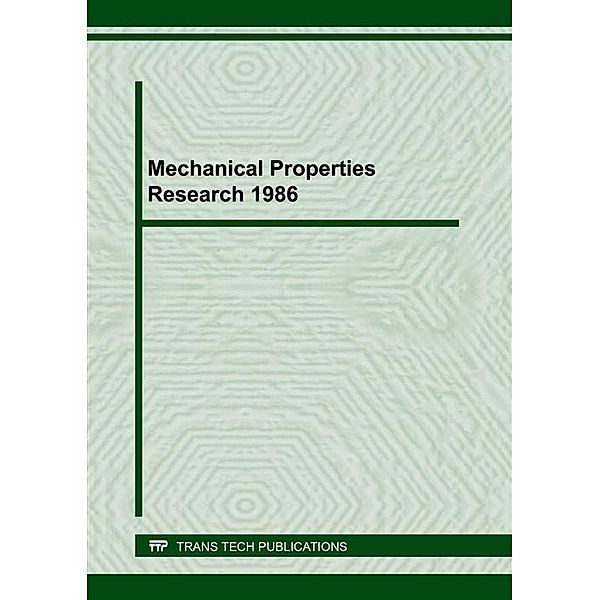 Mechanical Properties Research 1986 I