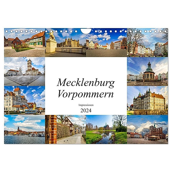 Mecklenburg Vorpommern Impressionen (Wandkalender 2024 DIN A4 quer), CALVENDO Monatskalender, Dirk Meutzner
