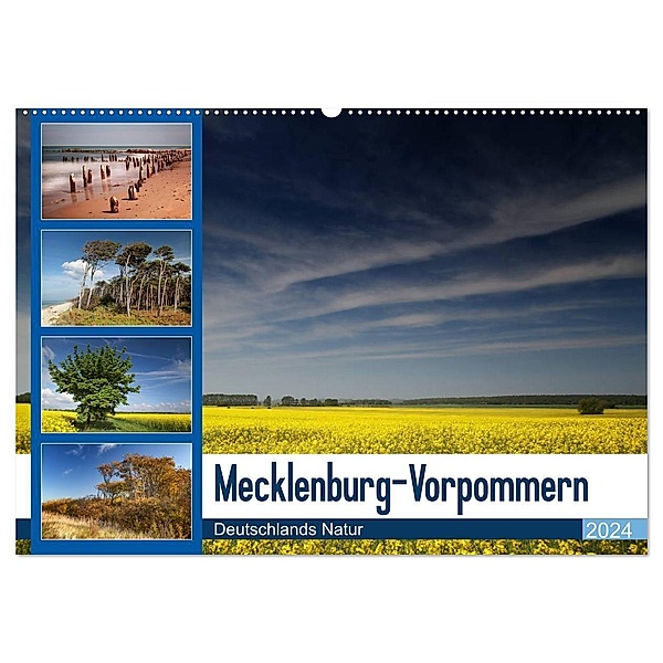 Mecklenburg-Vorpommern (Wandkalender 2024 DIN A2 quer), CALVENDO Monatskalender, Thomas Deter
