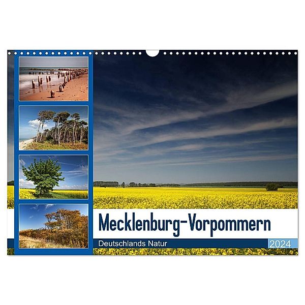 Mecklenburg-Vorpommern (Wandkalender 2024 DIN A3 quer), CALVENDO Monatskalender, Thomas Deter