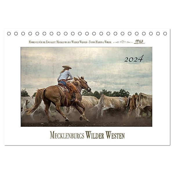 Mecklenburgs Wilder Westen (Tischkalender 2024 DIN A5 quer), CALVENDO Monatskalender, Martina Wrede