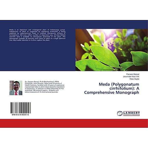 Meda (Polygonatum cirrhifolium): A Comprehensive Monograph, Parveen Bansal, Jaswinder Kaur Virk, Vikas Gupta