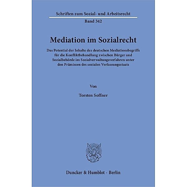 Mediation im Sozialrecht., Torsten Soffner
