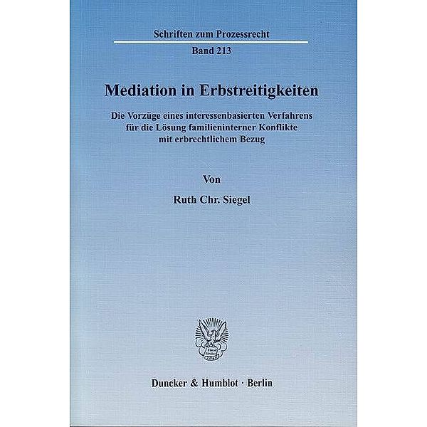 Mediation in Erbstreitigkeiten., Ruth Chr. Siegel