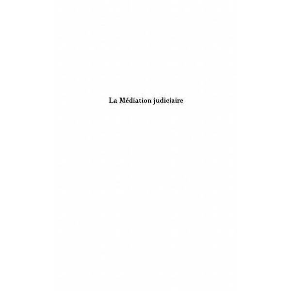 Mediation judiciaire La / Hors-collection, Jean-Philippe Tricoit