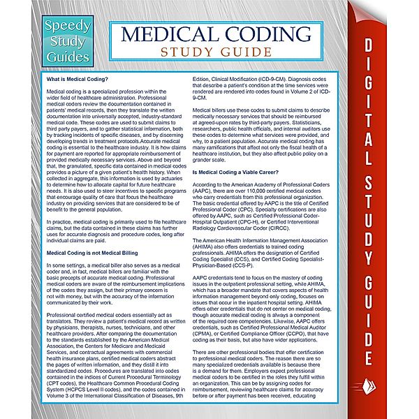 Medical Coding Study Guide / Dot EDU, Speedy Publishing