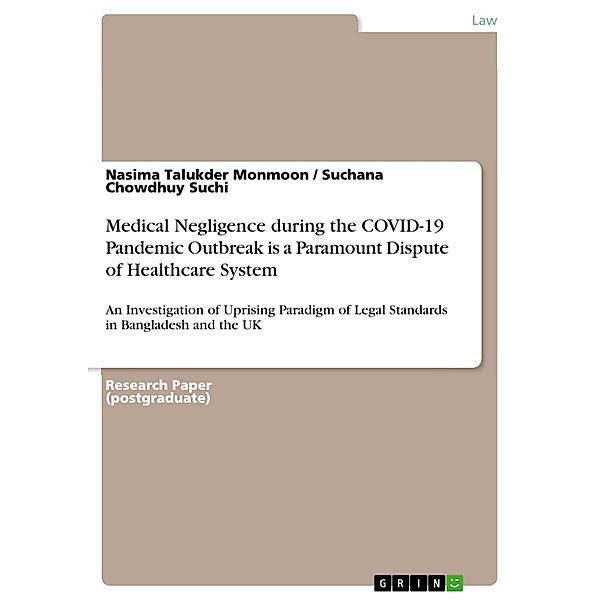 Medical Negligence during the COVID-19 Pandemic Outbreak is a Paramount Dispute of Healthcare System, Nasima Talukder Monmoon, Suchana Chowdhuy Suchi