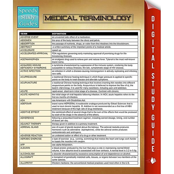 Medical Terminology, Speedy Publishing