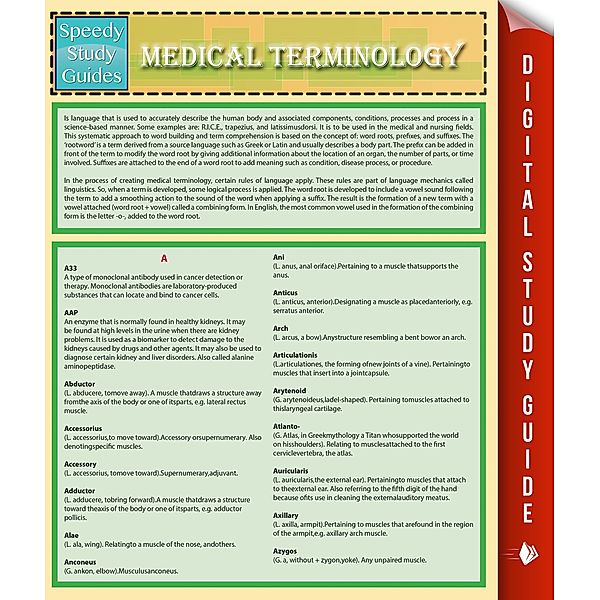 Medical Terminology (Speedy Study Guides) / Dot EDU, Speedy Publishing