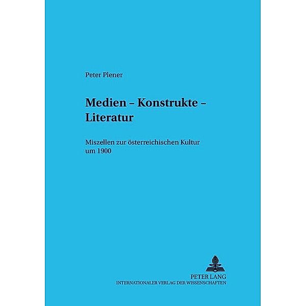 Medien - Konstrukte - Literatur, Peter Plener