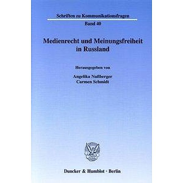 Medienrecht und Meinungsfreiheit in Russland.