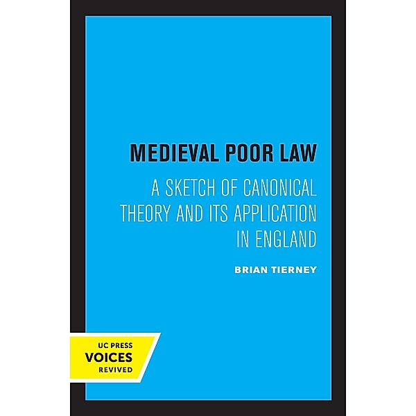 Medieval Poor Law, Brian Tierney