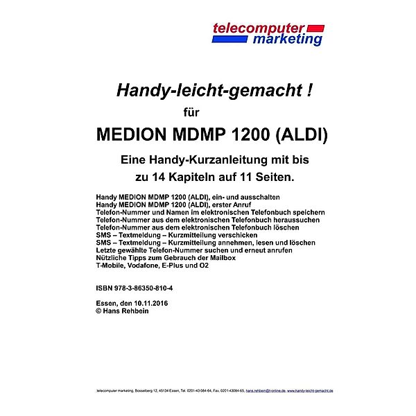 MEDION MDMP 1200 (ALDI), Hans Rehbein