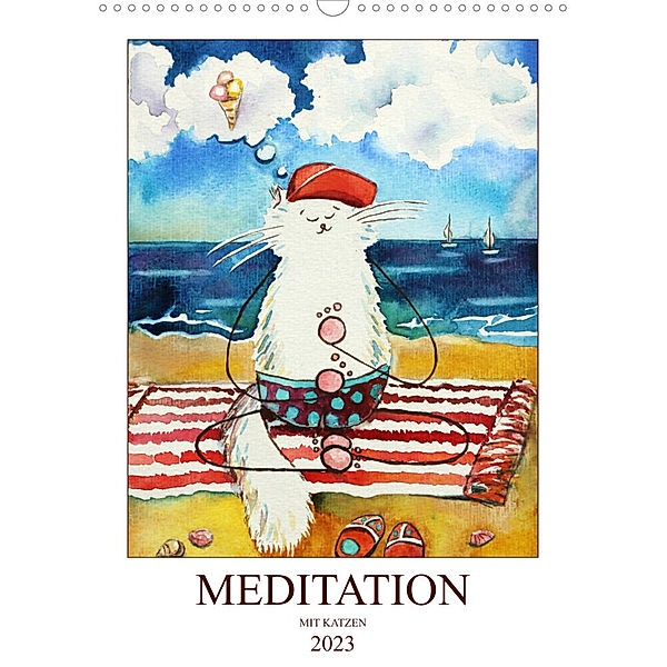 Meditation mit Katzen (Wandkalender 2023 DIN A3 hoch), Lia Amarta Ignatova