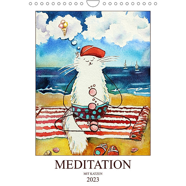 Meditation mit Katzen (Wandkalender 2023 DIN A4 hoch), Lia Amarta Ignatova