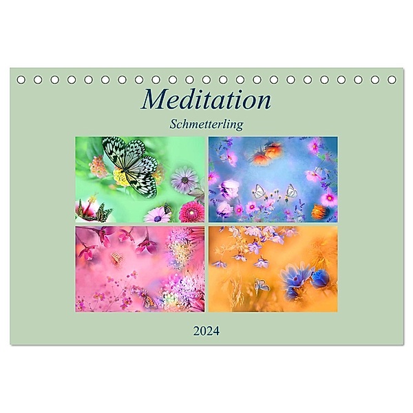 Meditation-Schmetterling (Tischkalender 2024 DIN A5 quer), CALVENDO Monatskalender, Monika Altenburger