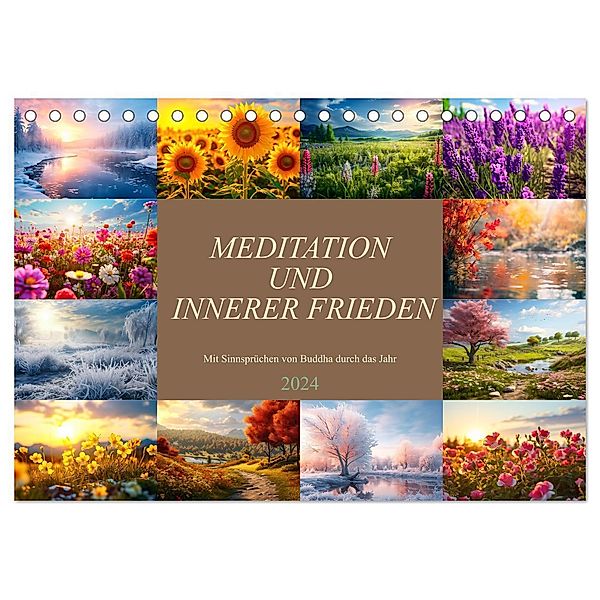 Meditation und innerer Frieden (Tischkalender 2024 DIN A5 quer), CALVENDO Monatskalender, Dirk Meutzner