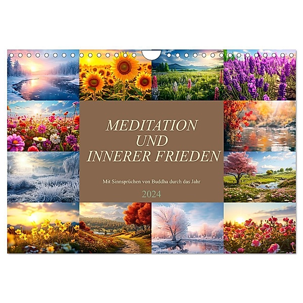 Meditation und innerer Frieden (Wandkalender 2024 DIN A4 quer), CALVENDO Monatskalender, Dirk Meutzner