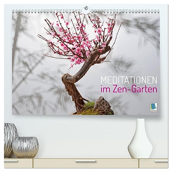 Meditationen im Zen-Garten (hochwertiger Premium Wandkalender 2024 DIN A2 quer), Kunstdruck in Hochglanz, Calvendo