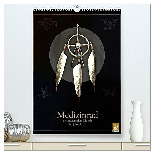 Medizinrad - die indianischen Monde im Jahreskreis (hochwertiger Premium Wandkalender 2024 DIN A2 hoch), Kunstdruck in Hochglanz, Frithjof Spangenberg