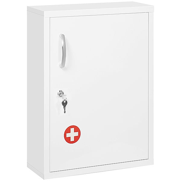 Medizinschrank mit einer Tür weiß (Farbe: weiß)