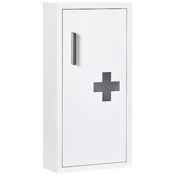 Medizinschrank mit Tür weiß (Farbe: weiß)
