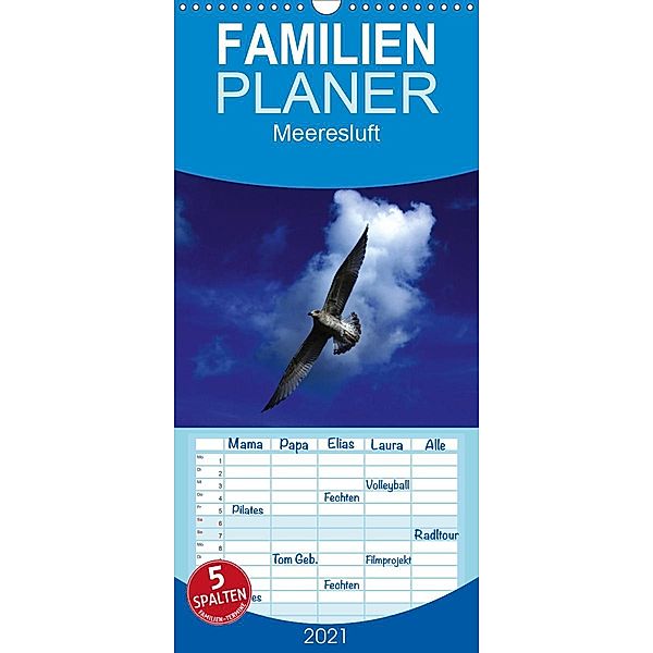 Meeresluft - Familienplaner hoch (Wandkalender 2021 , 21 cm x 45 cm, hoch), Annette Kinz