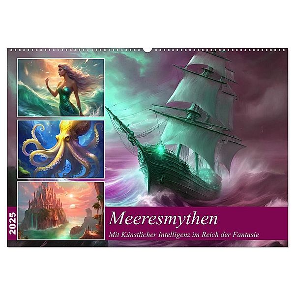 Meeresmythen (Wandkalender 2025 DIN A2 quer), CALVENDO Monatskalender, Calvendo