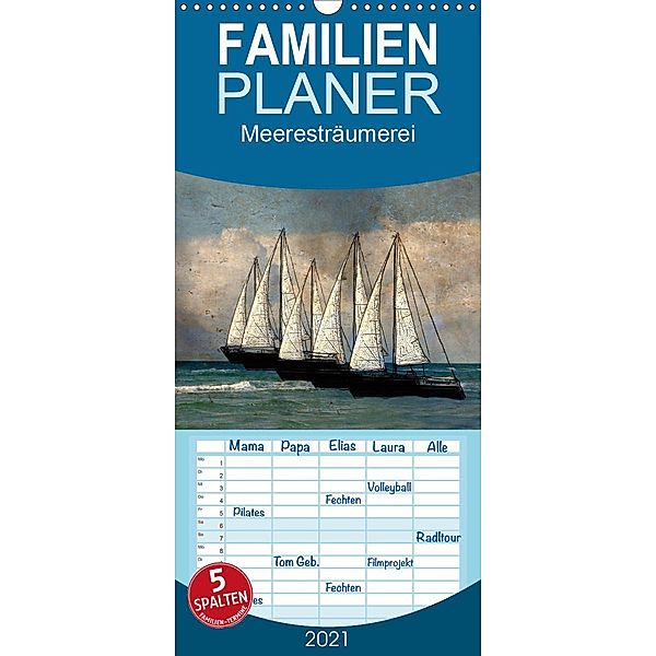 Meeresträumerei - Familienplaner hoch (Wandkalender 2021 , 21 cm x 45 cm, hoch), Anette/Thomas Jäger