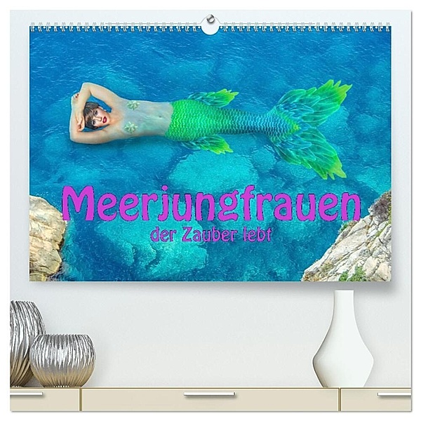 Meerjungfrauen - der Zauber lebt (hochwertiger Premium Wandkalender 2024 DIN A2 quer), Kunstdruck in Hochglanz, Liselotte Brunner-Klaus