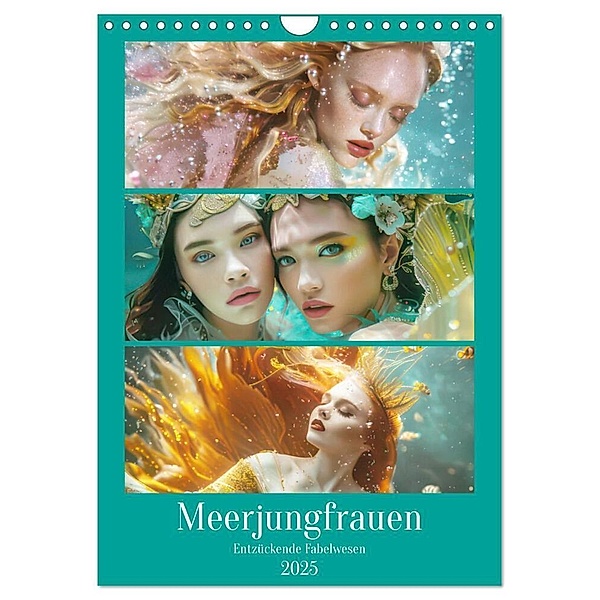 Meerjungfrauen - Entzückende Fabelwesen (Wandkalender 2025 DIN A4 hoch), CALVENDO Monatskalender, Calvendo, Liselotte Brunner-Klaus