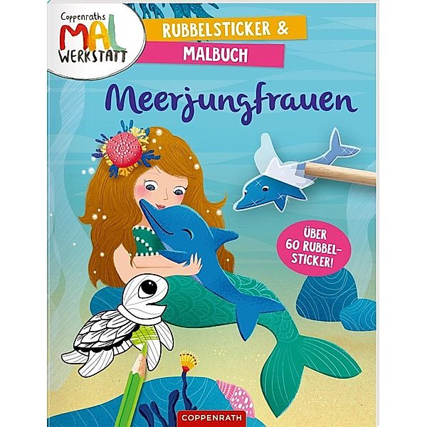 Meerjungfrauen - Rubbelsticker & Malbuch