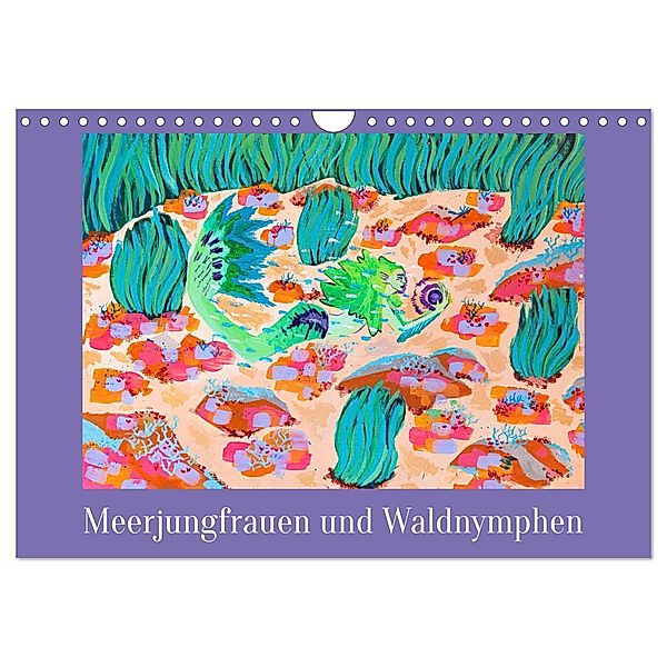 Meerjungfrauen und Waldnymphen (Wandkalender 2024 DIN A4 quer), CALVENDO Monatskalender, Niisirum
