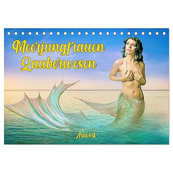 Meerjungfrauen Zauberwesen (Tischkalender 2024 DIN A5 quer), CALVENDO Monatskalender, Liselotte Brunner-Klaus