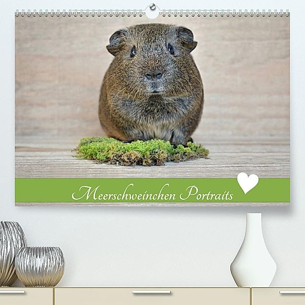 Meerschweinchen Portraits (Premium, hochwertiger DIN A2 Wandkalender 2023, Kunstdruck in Hochglanz), Petra Fischer