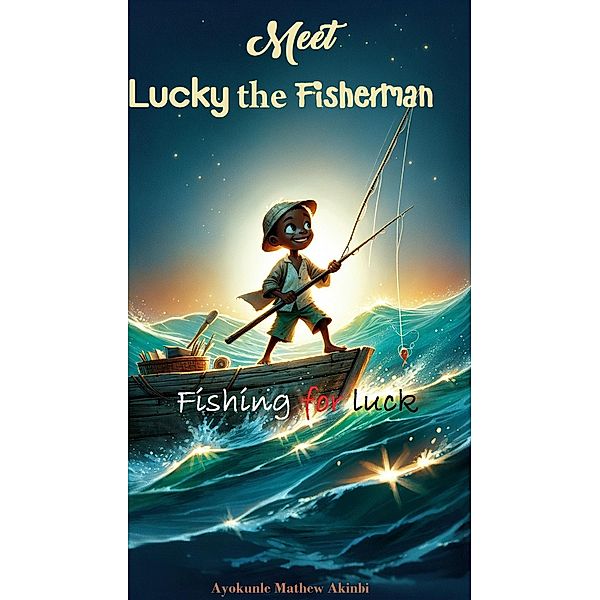 Meet Lucky the Fisherman Fishing for luck kids story book, Ayokunle Mathew Akinbi